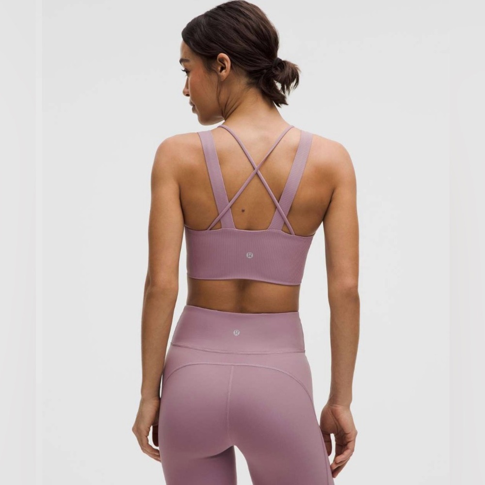 lululemon athletica Mauve Pink Crossback Sports Bra